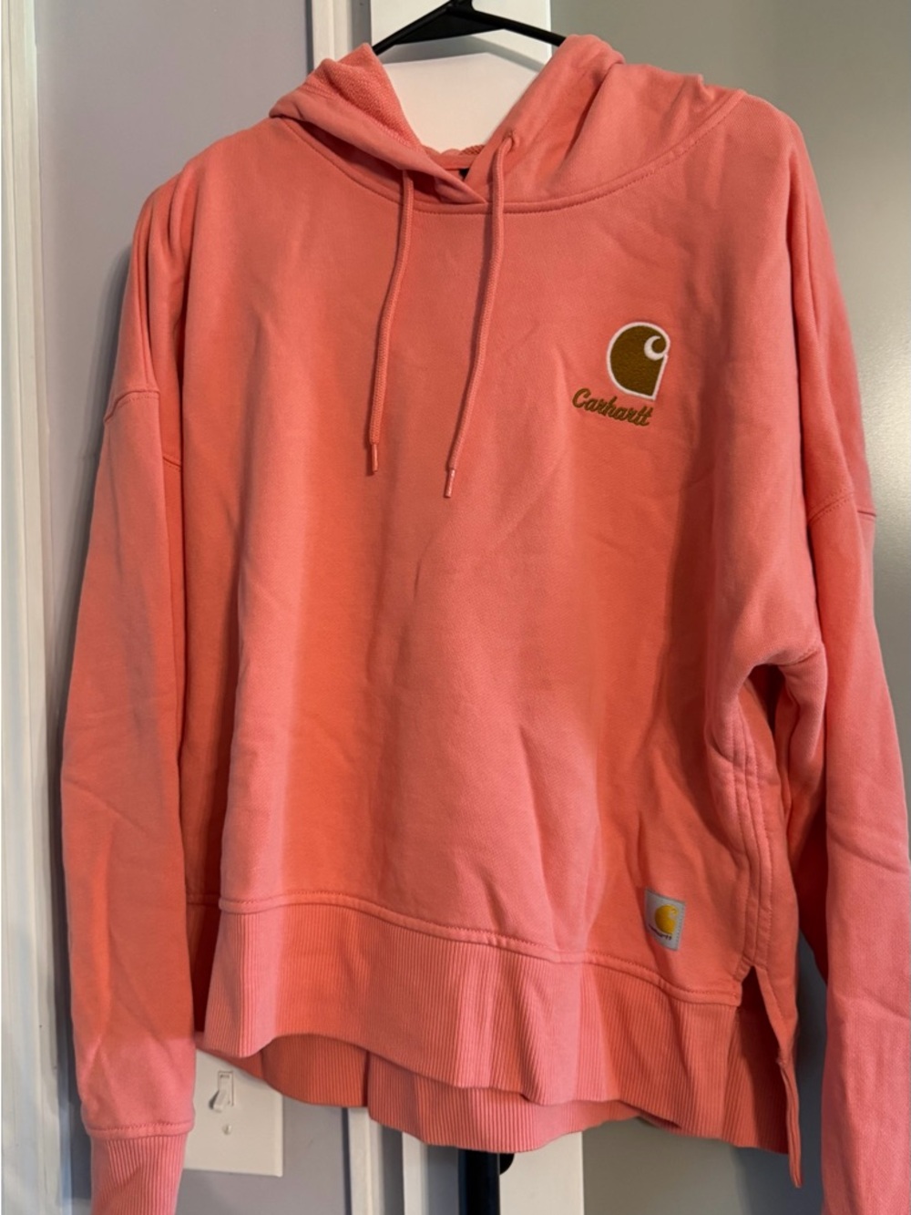Carhartt Coral Hoodie with Gold Logo